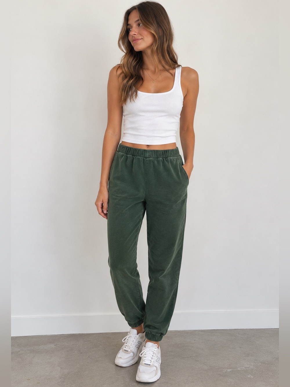 Brandy Melville Rosa Green Sweatpants Joggers One Size
